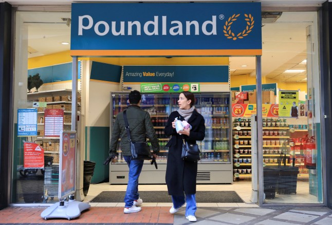 Shoppers walk by Poundland, in London, Britain, December 29, 2024. REUTERS/Mina Kim