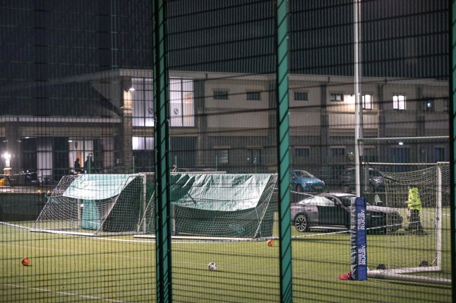 Alamy Live News. 3A0X2XX Shap Road, Kendal, Cumbria 4th March 2025: Cumbrai Police investigate after a car crashed through a fence at Kendal Rugby Union Football Club, down to a pitch from the car park, hitting children playing football below. One child has died from their injuries. Cumbria Police statement: Police were contacted at 4:58pm today (5 March) with a report of a collision involving a car and two children on a pitch at Kendal Rugby Union Football Club on Shap Road. Police can confirm that one of the children involved has sadly died. The second child involved in this collision is being treated by paramedics. This is an Alamy Live News image and may not be part of your current Alamy deal . If you are unsure, please contact our sales team to check.