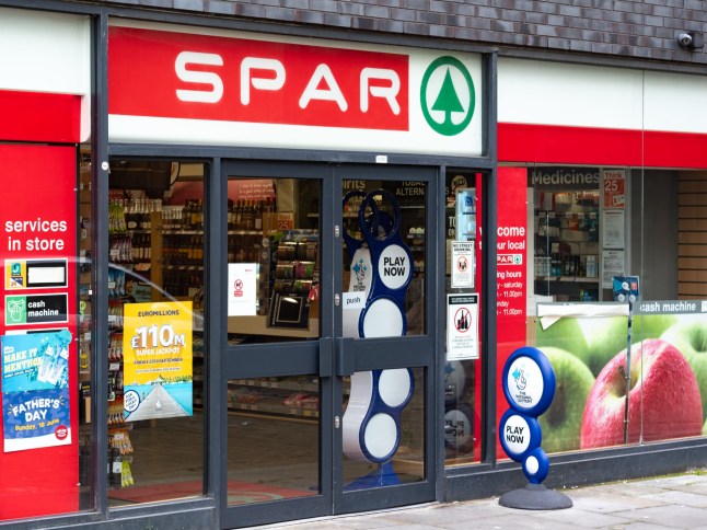 Spar supermarket.