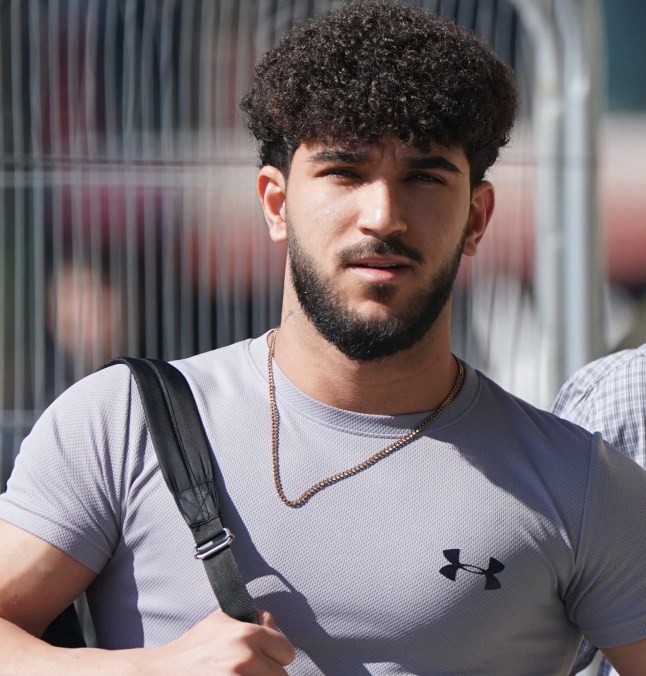 Mazyar Azarbonyad arrives at Newcastle Crown Court for sentencing after police car pile-up crash on the A1.