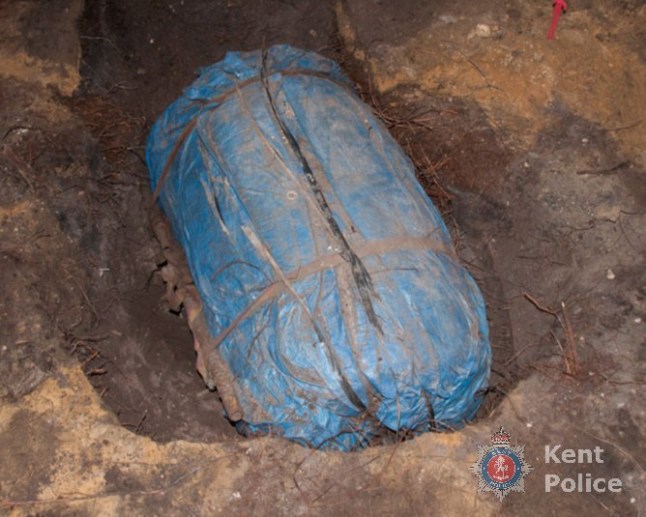 Undated handout file photo issued by Kent Police of a buried container which contained human remains that were later confirmed as belonging to Debbie Griggs. Sailor Andrew Griggs, 62, was serving a life sentence for the murder of his pregnant wife Debbie when he asked the family member to exhume the body and take a strand of hair, with the plan of posting it back to the UK from abroad to pretend she was still alive. Issue date: Monday June 2, 2025. PA Photo. See PA story COURTS Griggs . Photo credit should read: Kent Police/PA Wire NOTE TO EDITORS: This handout photo may only be used in for editorial reporting purposes for the contemporaneous illustration of events, things or the people in the image or facts mentioned in the caption. Reuse of the picture may require further permission from the copyright holder.