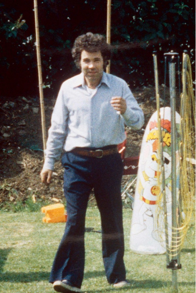 FREDERICK WEST IN THE GARDEN OF 25 CROMWELL STREET, GLOUCESTER FRED AND ROSEMARY WEST MURDERS, BRITAIN - 1994 Mandatory Credit: Photo by SOUTH WEST NEWS SERVICE/REX/Shutterstock (229003d)